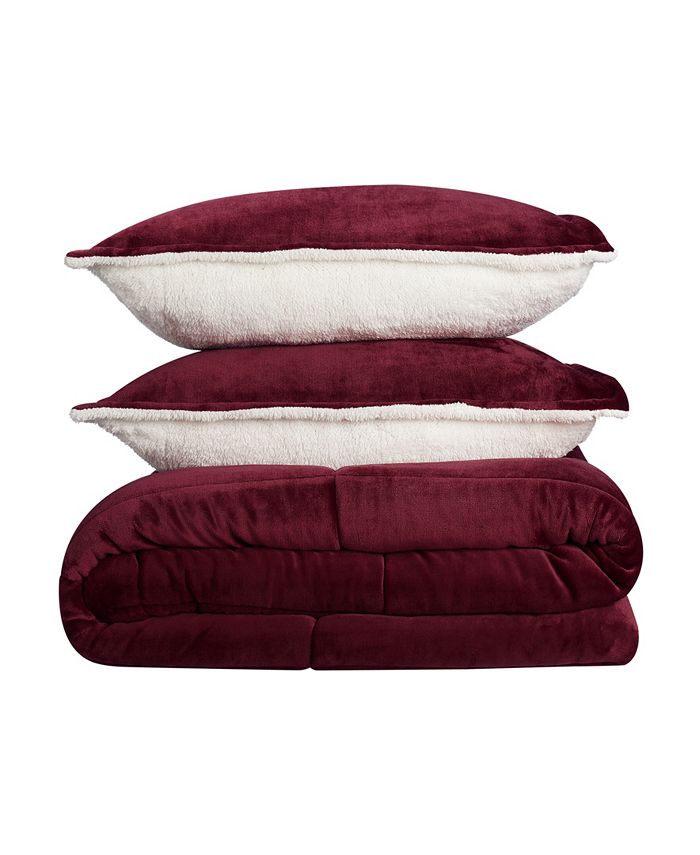 Serta Cozy Plush 3 Piece Comforter Set, King Macy's