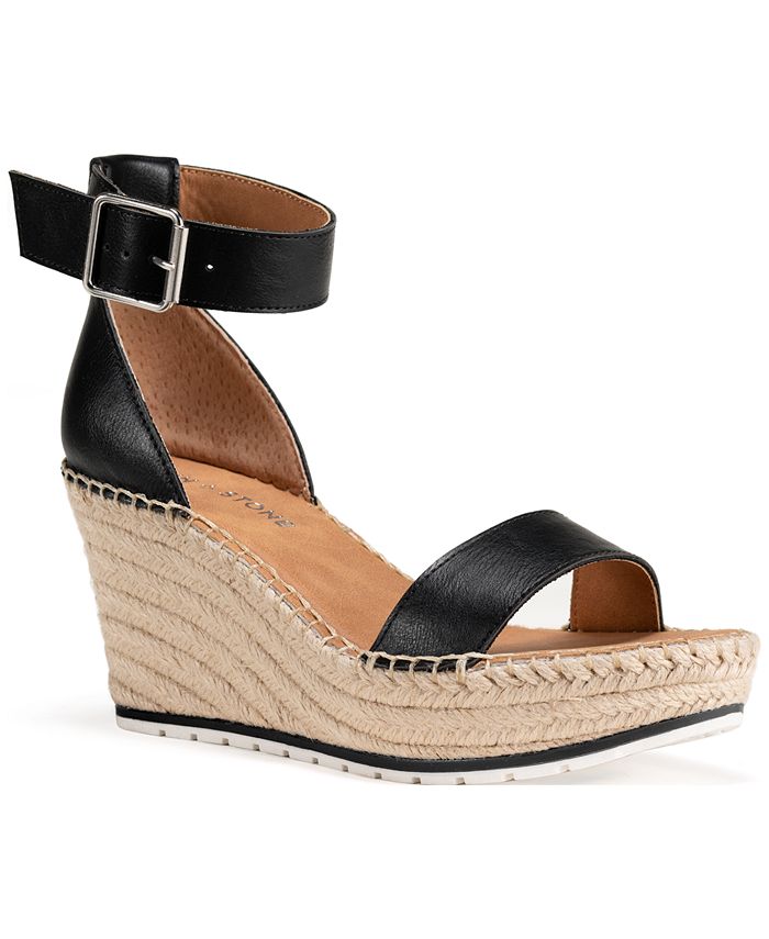 Sun + Stone Sammi Two-Piece Wedge Sandals, Created for Macy's - Macy's