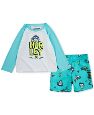 Hurley Baby Boys 2-Pc Shark Swim Set