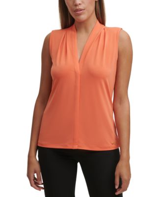 calvin klein pleated top