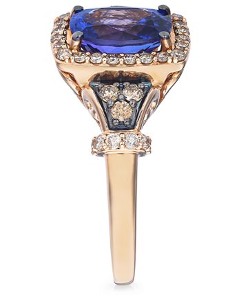 Le Vian - Blueberry Tanzanite&reg; (2 ct. t.w.), Nude Diamonds™ (1/3 ct. t.w.) & Chocolate Diamonds&reg; (1/8 ct. t.w.) Ring Set in 14k Strawberry Gold&reg;