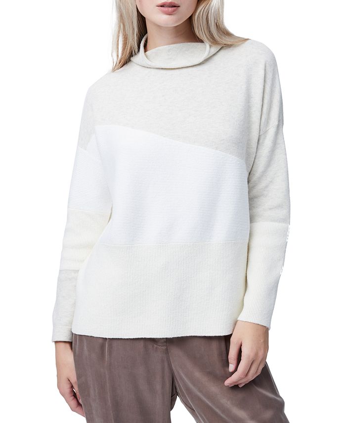 Patchwork mock neck sweater french connection outlet