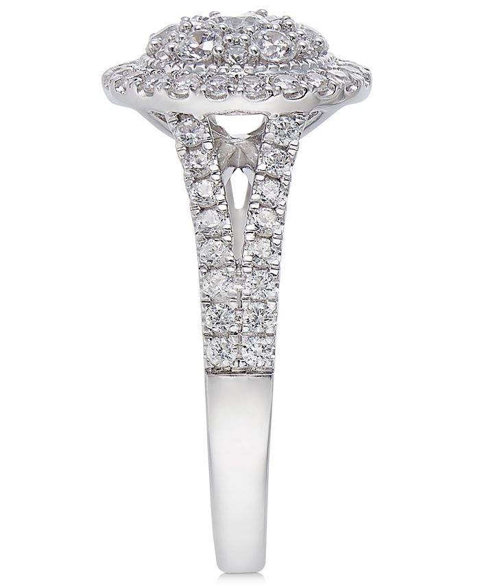Macy's - Diamond Multi-Layer Halo Engagement Ring (1 ct. t.w.) in 14k White Gold