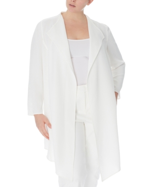 Anne Klein Plus Size Drape-Front Jacket