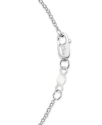 Macy's - Diamond Flower Cross Pendant Necklace in 14k White Gold (1-1/2 ct. t.w.)
