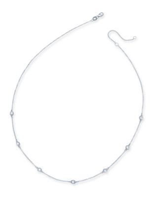 EFFY&reg; Diamond Seven Station Necklace 16-18" (1/2 ct. t.w.) in 14k White, Yellow or Rose Gold