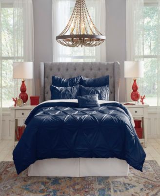 Pointehaven Knotted Pintuck King Comforter Set, 6 Piece