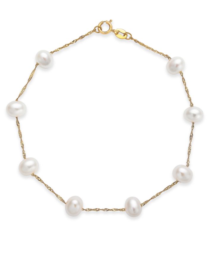 EFFY Collection EFFY® Cultured Freshwater Pearl Station Bracelet