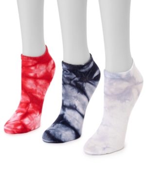 Muk Luks Women's 3 Pair Pack Ankle Sock In Americana