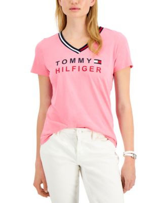 hot pink tommy hilfiger shirt