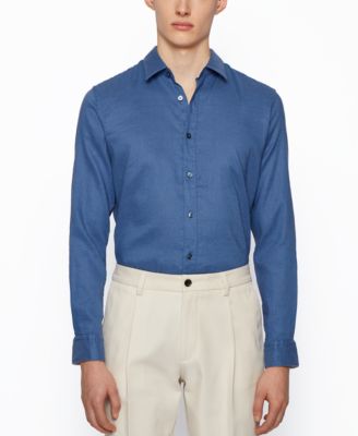 hugo boss linen shirt
