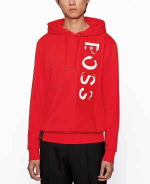 Hugo Boss Boss Men's Hooded Regular-fit Sweatshirt In Bright Red