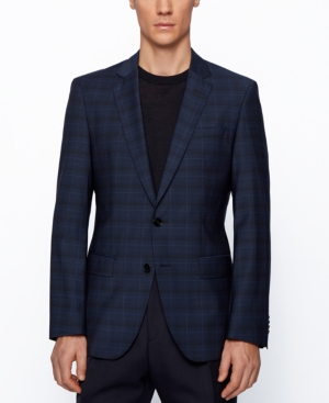 Boss Men's Checked Slim-Fit Jacket