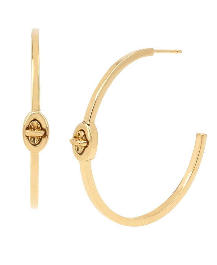 COACH Turnlock Hoop Earrings & Reviews - Earrings - Jewelry & Watches -  Macy's