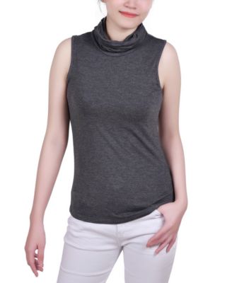 NY Collection - Petite Cowlneck Face Mask Top