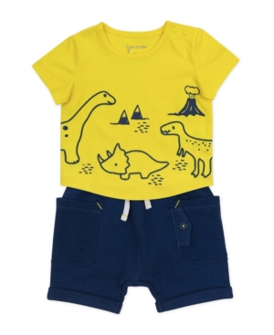 Mac & Moon Baby Boys 2 Piece Dinosaur Print Shorts Set