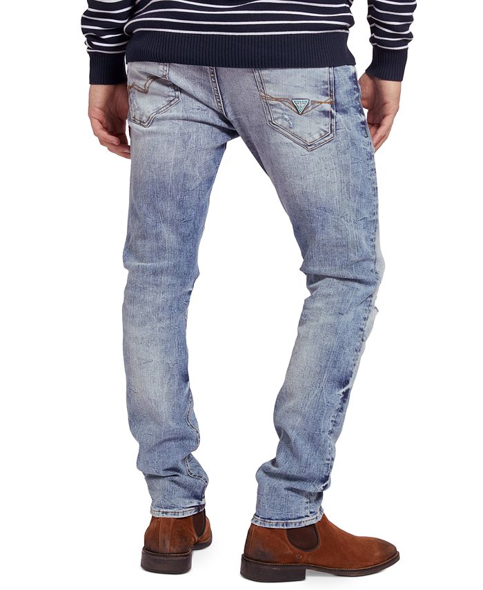 GUESS Men's Eco Miami Distressed Skinny Jeans - Macy's
