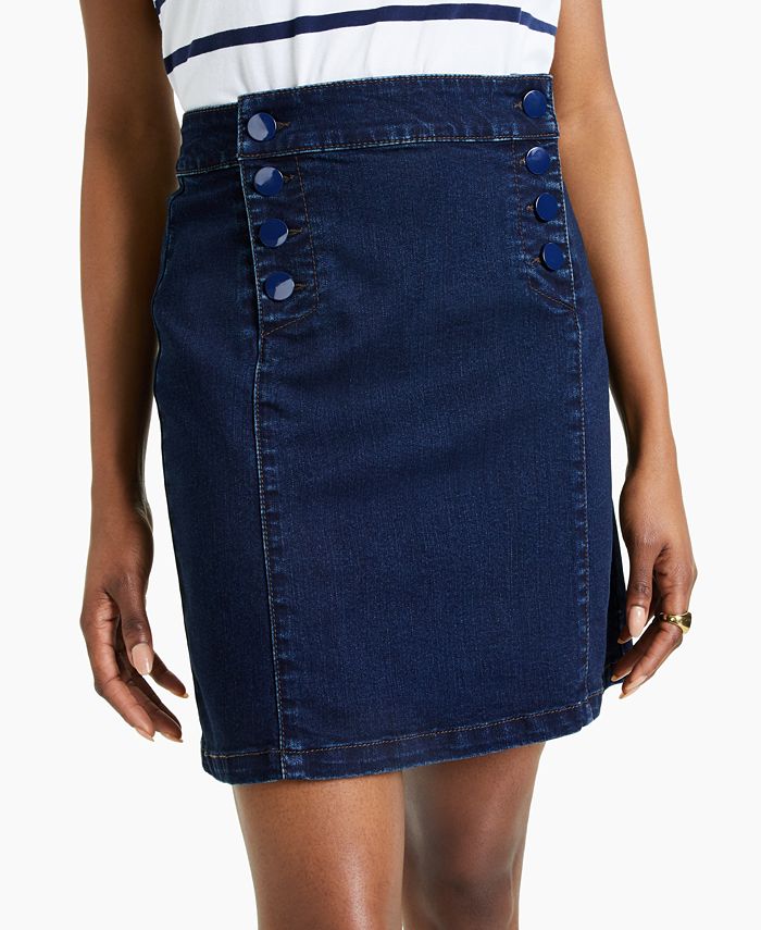 Charter Club Denim Tummy Control Sailor Skirt, Created for Macy's Macy's