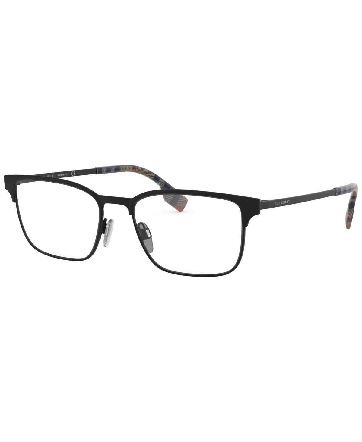 BE1332 Men's Rectangle Eyeglasses - Rubber Bla