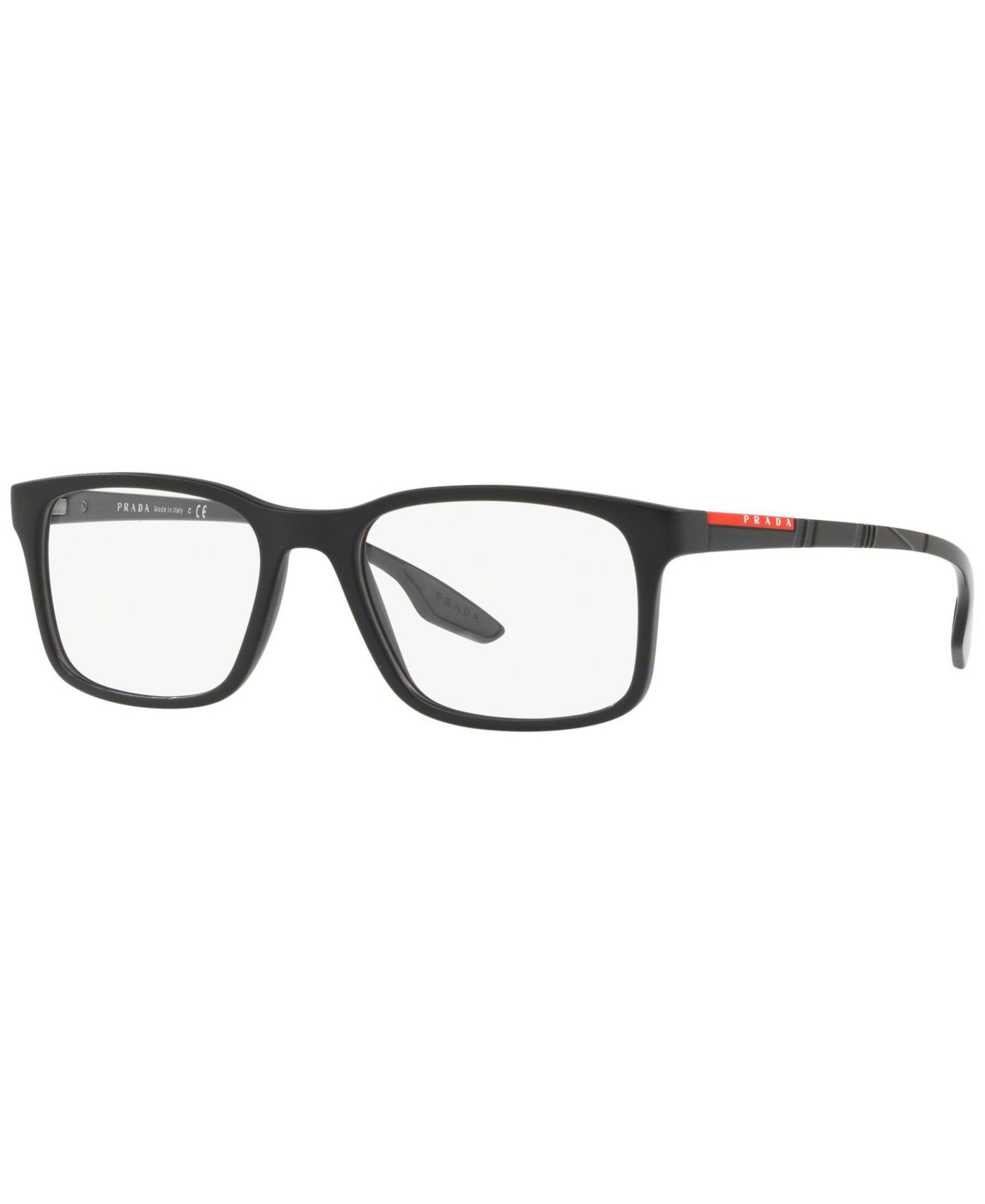 Мужские очки PRADA LINEA ROSSA Man Pillow Plastic PS 01LV Lifestyle Eyeglasses, цвет: Тёмный серый — фото 1