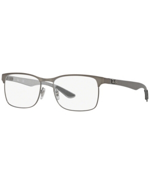 Ray Ban Rx8416 Men's Square Eyeglasses In Matte Gunm