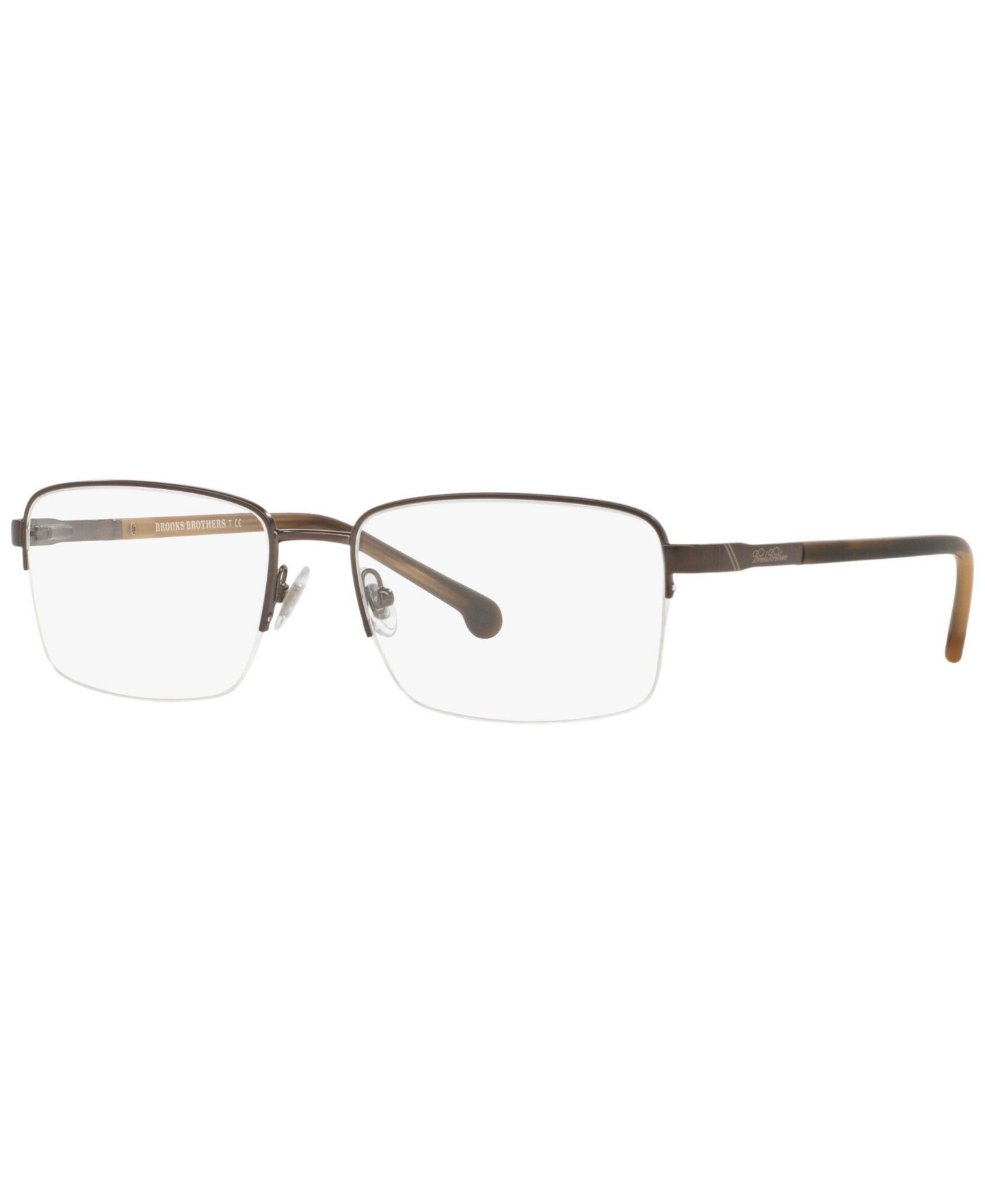 Мужские очки Brooks Brothers Man Rectangle Metal BB1044 Eyeglasses, цвет: Бронзовый — фото 1