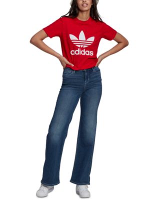 adidas red top womens