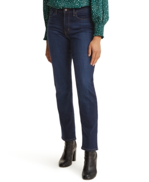 Shop Levi's Women's Classic Mid Rise Straight-leg Jeans In Colbat Haze