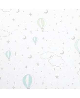 Sammy & Lou Set 2 Lenzuola Con Angoli Per Culla 71x132 Cm - Microfibra Morbida, Elasticizzate, Fantasia Stelle E Mongolfiere - 2