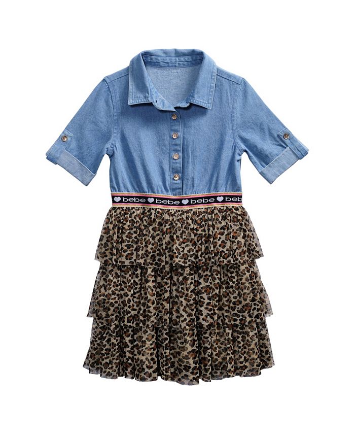 Kidz Concepts Bebe Little Girls Denim Tutu Dress Macy's