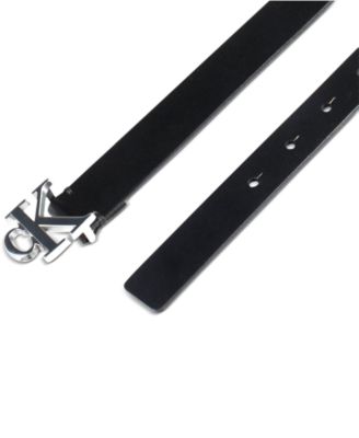 Women's CK Monogram Buckle Skinny Belt