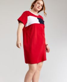 Plus Size Colorblocked T-Shirt Dress