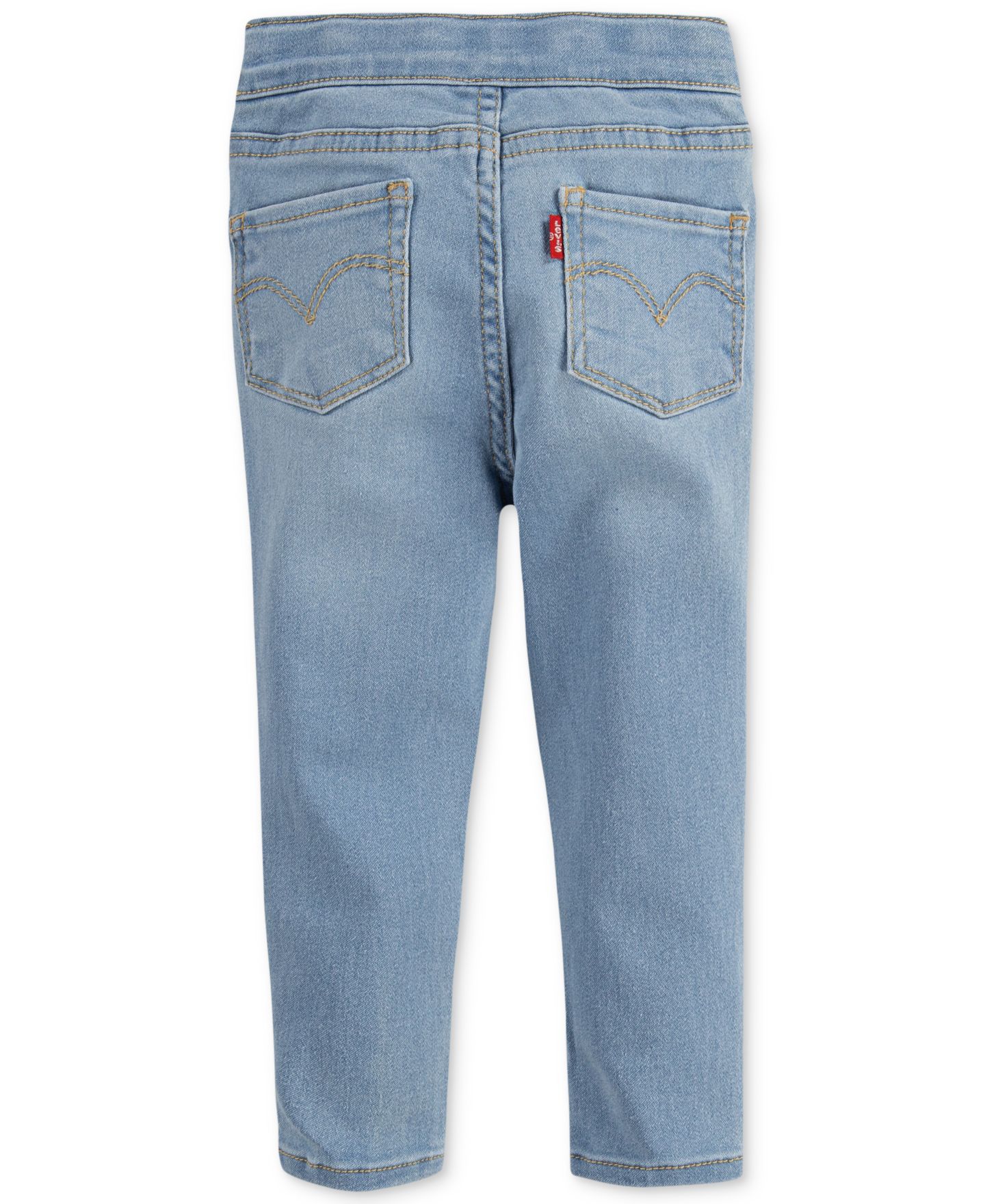 Детские джеггинсы Levi's джинсовые на резинке, для девочки, цвет: Светлый синий — фото 2