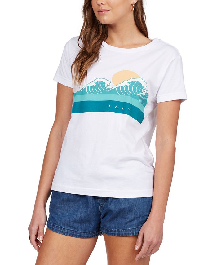 Roxy T-shirt per donna Chasing the wave XS, bianco | OTTO'S