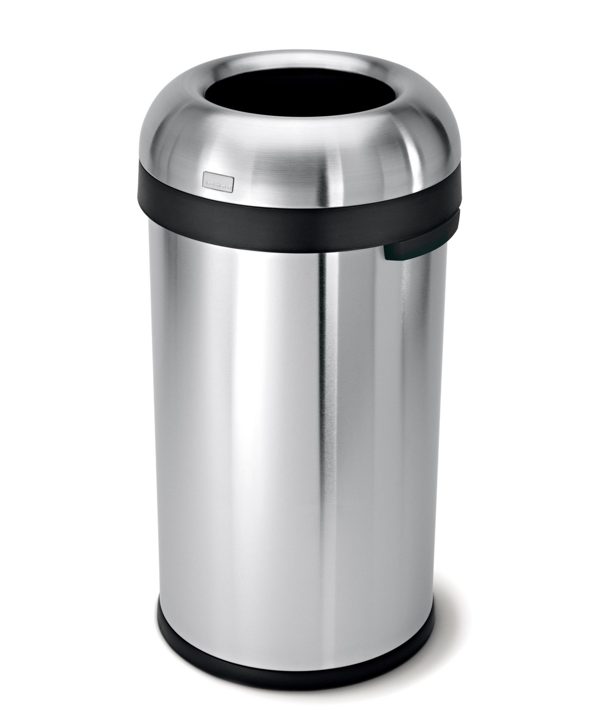 Brushed Stainless Steel 60 Liter Open Trash Can