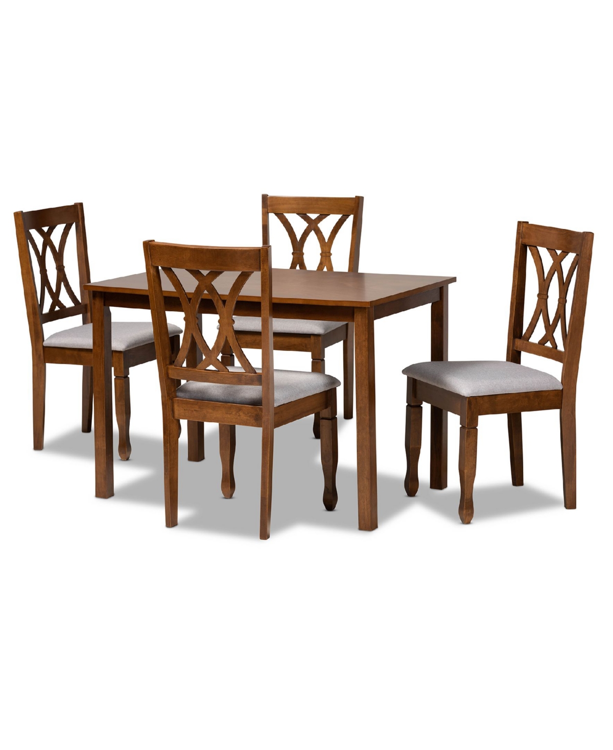 Sefa Modern and Contemporary Fabric Upholstered 5 Piece Dining Set