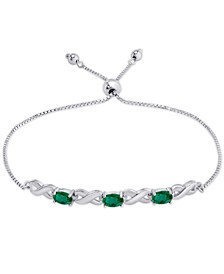 Green Quartz XO Bolo Bracelet (1-1/10 ct. t.w.) in Sterling Silver