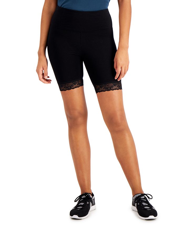 INC International Concepts LaceTrim Bike Shorts, Created for Macy's