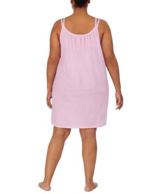 Plus Size Cotton Knit Double-Strap Nightgown