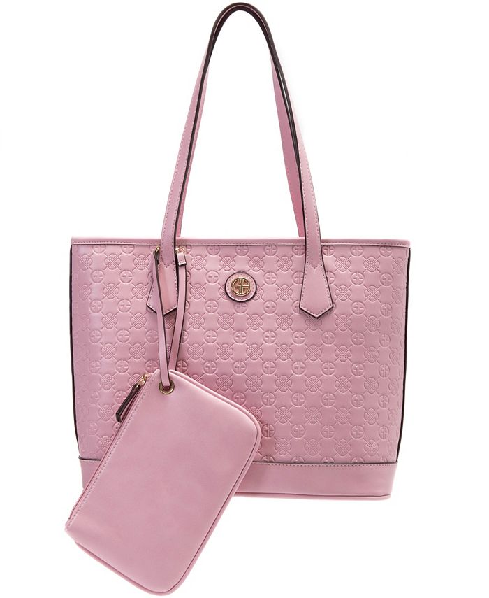 Giani Bernini Debossed Signature Tote with Wristlet, Created for Macy's ...