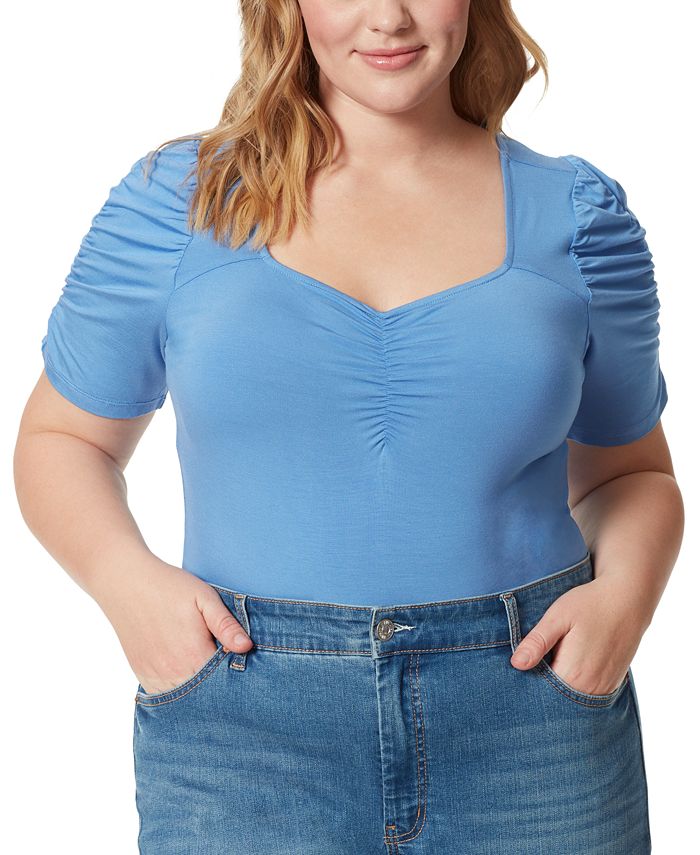 Jessica Simpson Amelie Body Donna Con Scollo A Cuore E Maniche Corte – Colore Gardenia, Taglia X - 2