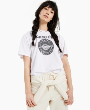 Dickies Cotton Distressed Logo-graphic T-shirt In White