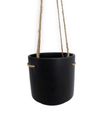 Jay Imports - HANGING CERAMIC PLANTER WITH ROPE