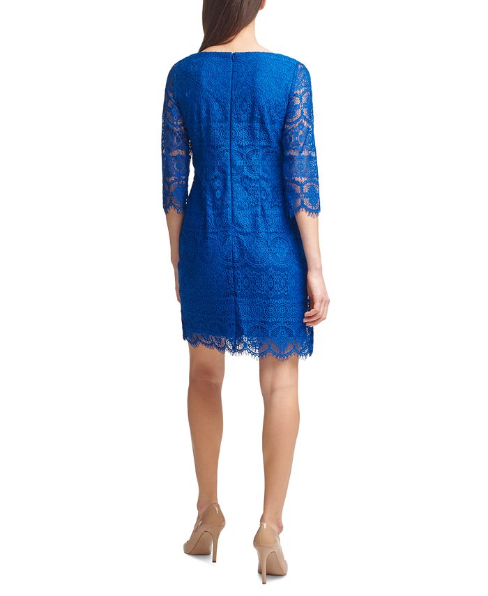 Jessica Howard ScallopedHem Lace Shift Dress Macy's