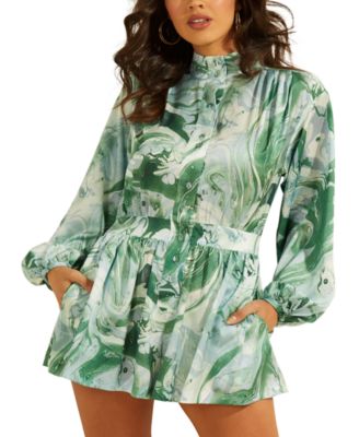 guess celeste satin romper