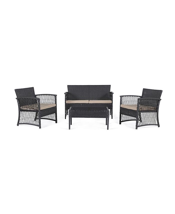 Westin Furniture 4Piece Outdoor Patio Conversation Set Macy's