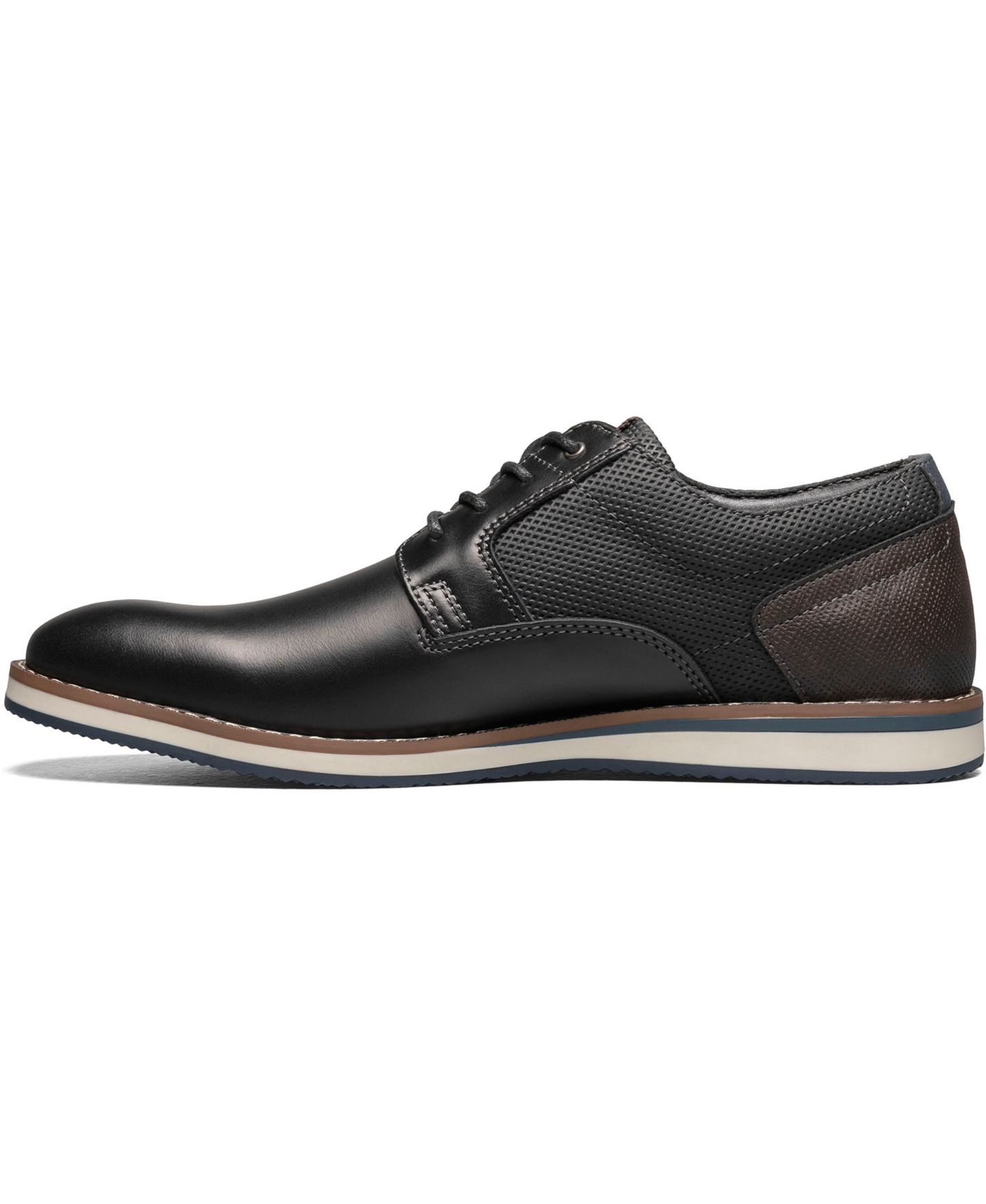 Мужские туфли Nunn Bush Circuit Plain Toe Lace-Up Oxford, цвет: Чёрный разноцветный — фото 6