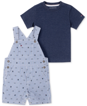 Tommy Hilfiger Baby Boys 2-Pc T-Shirt & Printed Shortall Set