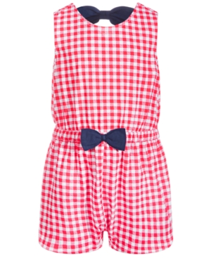 First Impressions Baby Girls Gingham Cotton Romper Created for Macy's