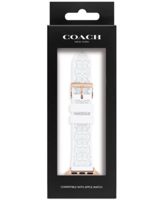 COACH White Rubber 38/40/41mm Apple Watch® Band - Macy's